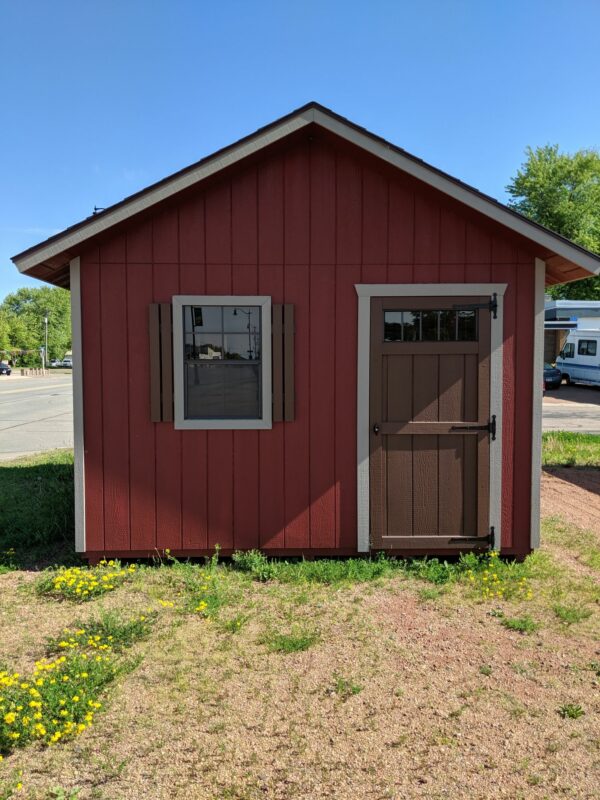 Jamestown Red - Urethane A-frame ranch style Gable Shed