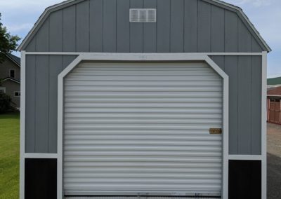 Portable Lofted Garage Wisconsin Shed builder Company-front