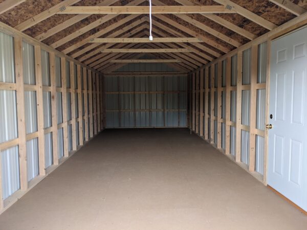 12x28 gable garage clay-burnished-slate-inside