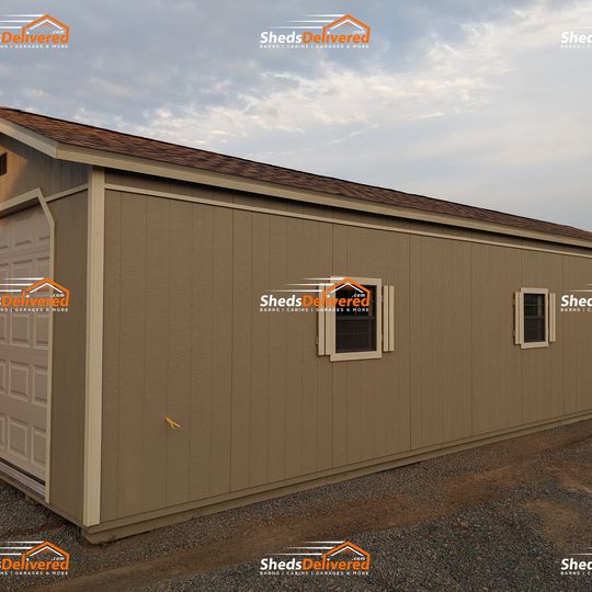 14x40 Garage with LP Smart Siding and 25 year Khaki Paint