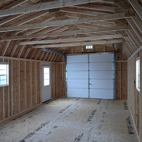 portable lofted garage wisconsin shed company